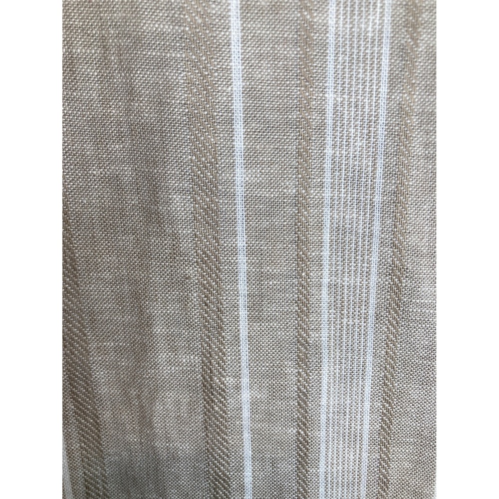 Susan Graver Womens Beige Striped Shirt Sz LP Button Up Neutral Coastal Basics - Picture 11 of 11